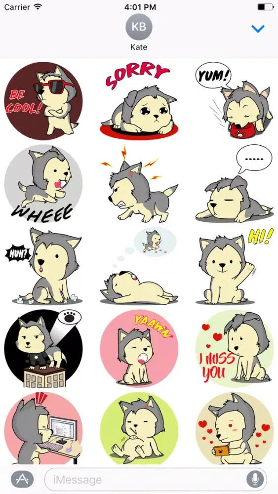 Husky & Dogs Animated Stickers Ekran Görüntüleri