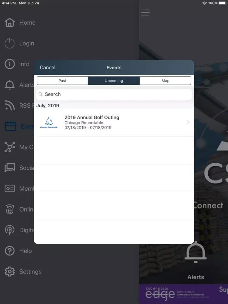 Tangkapan skrin CSCMP iPad 