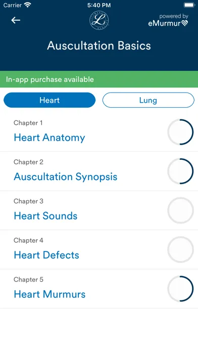 Zrzuty ekranu Littmann™ Learning