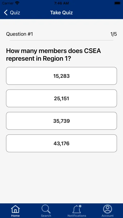 Captures d'écran de My CSEA