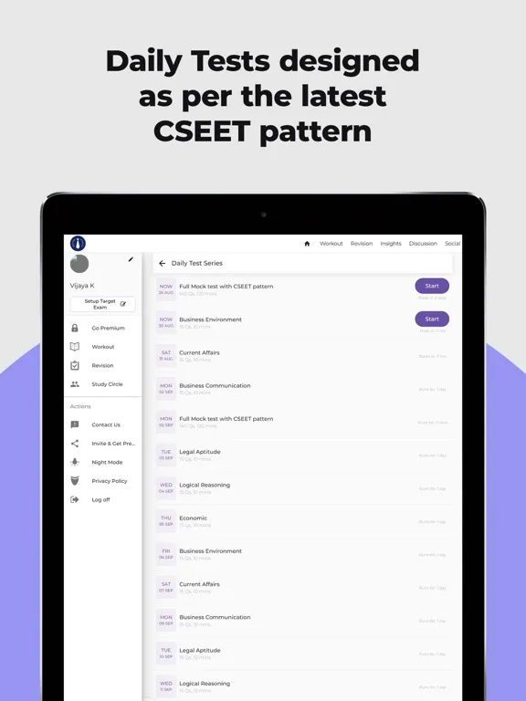 CSEET Exam Prep App By Achieve iPad  스크린샷