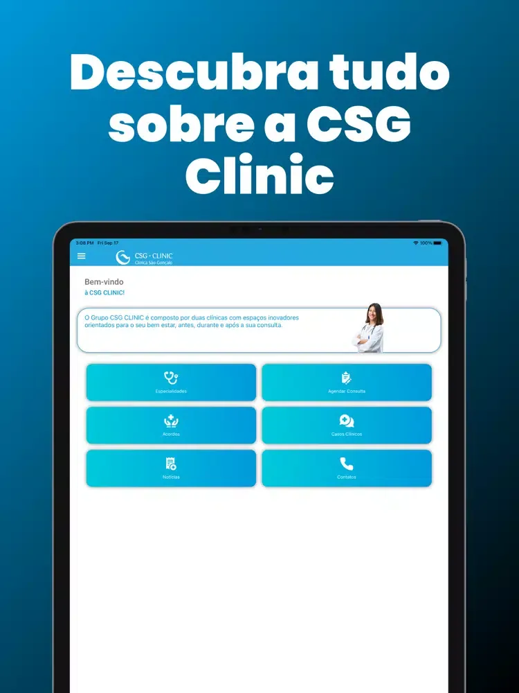 Tangkapan skrin CSG Clinic iPad 