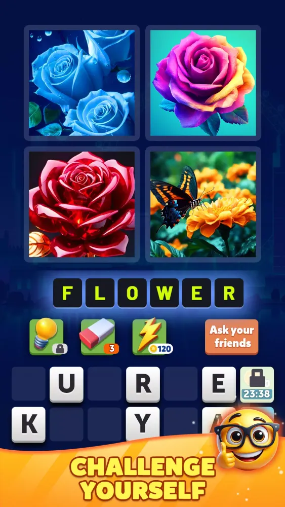 Tangkapan skrin 4 pics guess 1 word