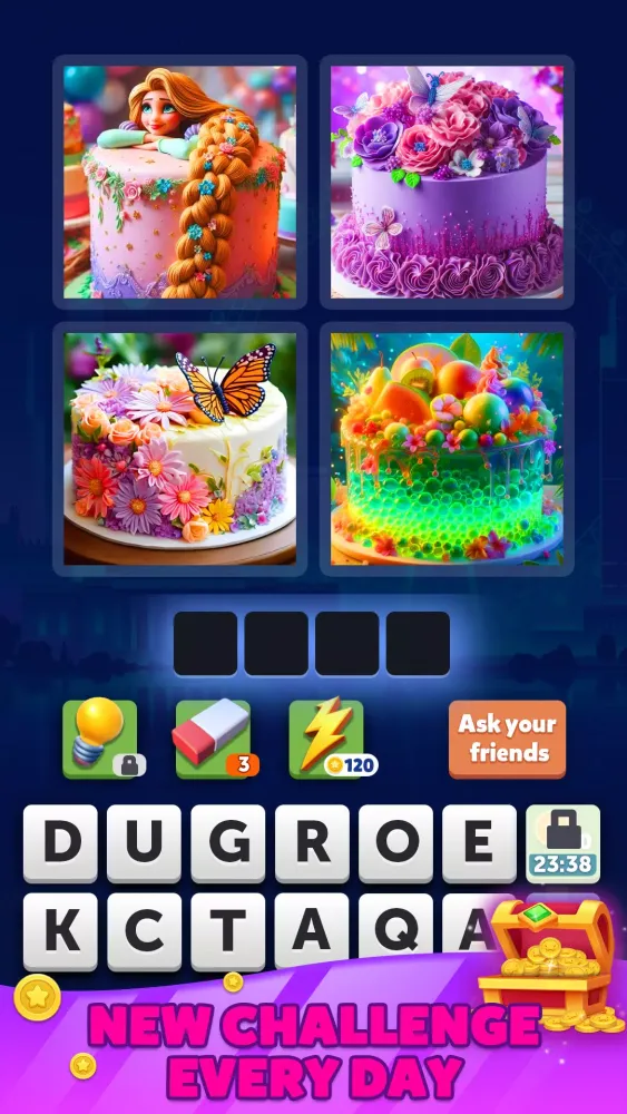 Tangkapan skrin 4 pics guess 1 word