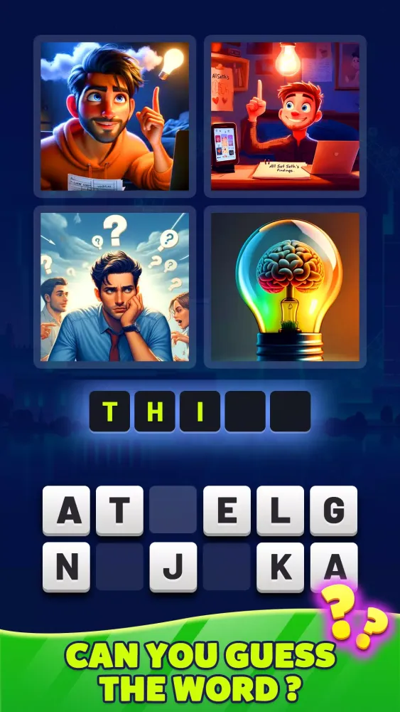 Tangkapan skrin 4 pics guess 1 word