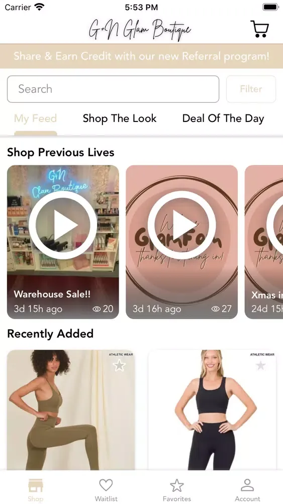 Capturas de tela do G+N Glam Boutique