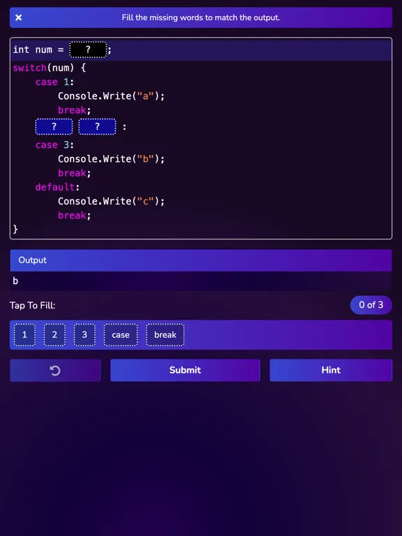 C# Champ iPad Screenshots