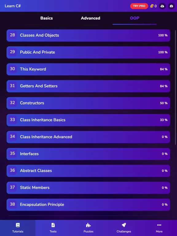 C# Champ iPad Screenshots