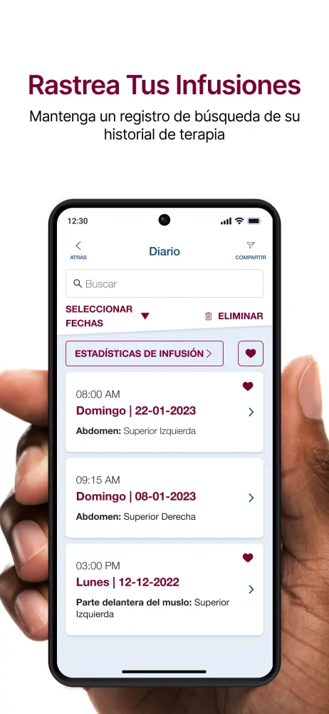 Tangkapan skrin Hizentra App Argentina