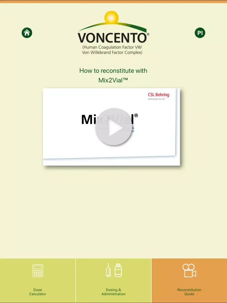 Tangkapan skrin Voncento Dosing Calculator iPad 