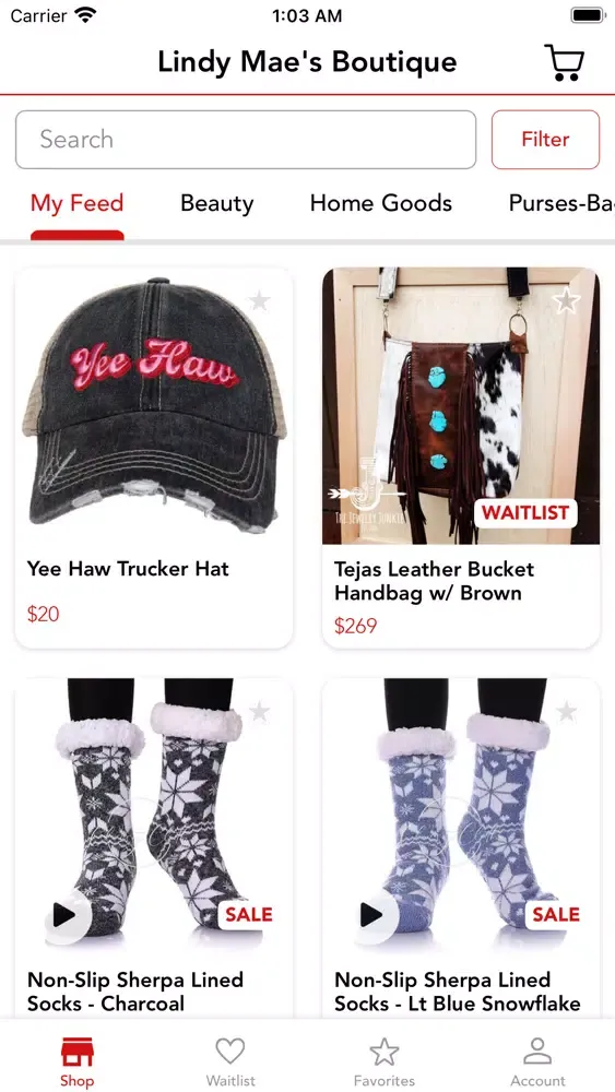 Capturas de tela do Lindy Mae's Boutique