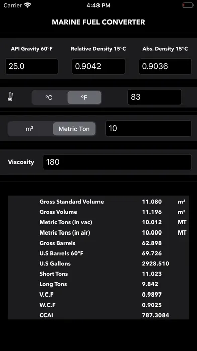Marine Fuel Converter Screenshots