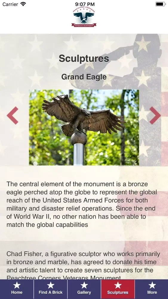 Peachtree Corners Vet Monument سکرین شاٹس