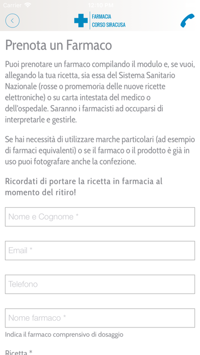 Captures d'écran de Farmacia Corso Siracusa