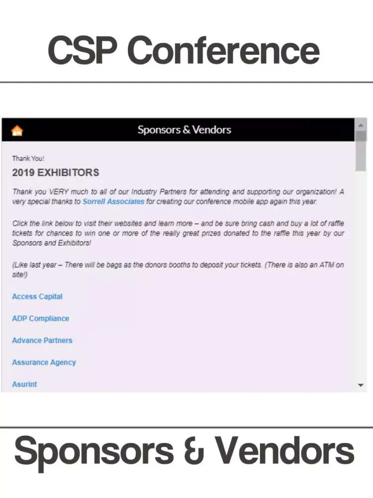 Capturas de pantalla de CSP Conference 2019 iPad 