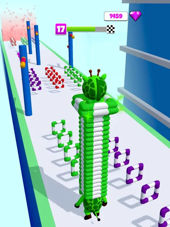Tangkapan skrin Real Long Neck Run: Ring stack iPad 