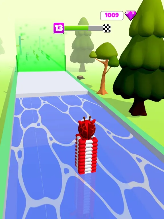 Tangkapan skrin Real Long Neck Run: Ring stack iPad 