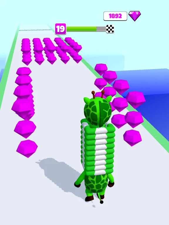 Tangkapan skrin Real Long Neck Run: Ring stack iPad 
