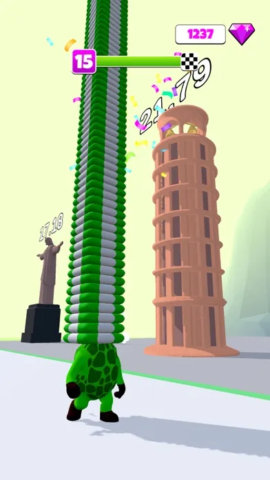Tangkapan skrin Real Long Neck Run: Ring stack