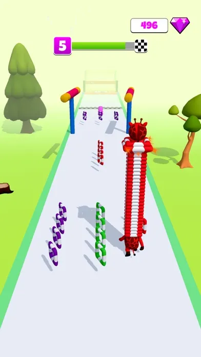 Tangkapan skrin Real Long Neck Run: Ring stack