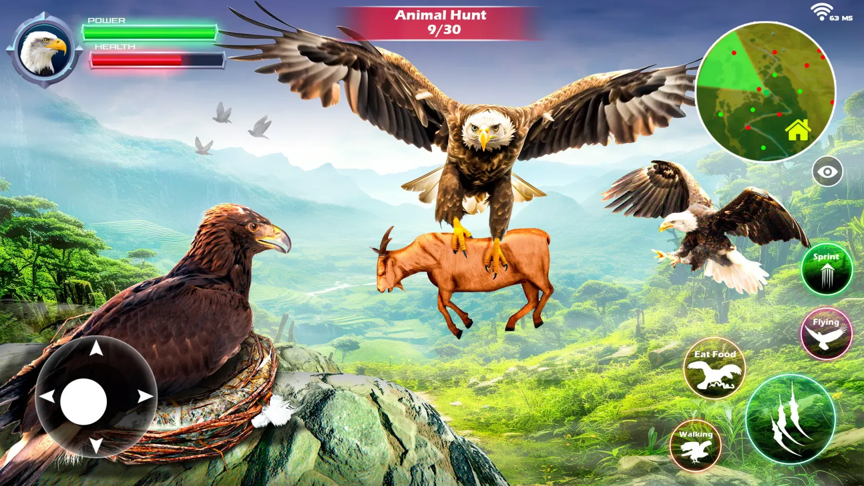 Real Eagle Simulator Bird Sim سکرین شاٹس
