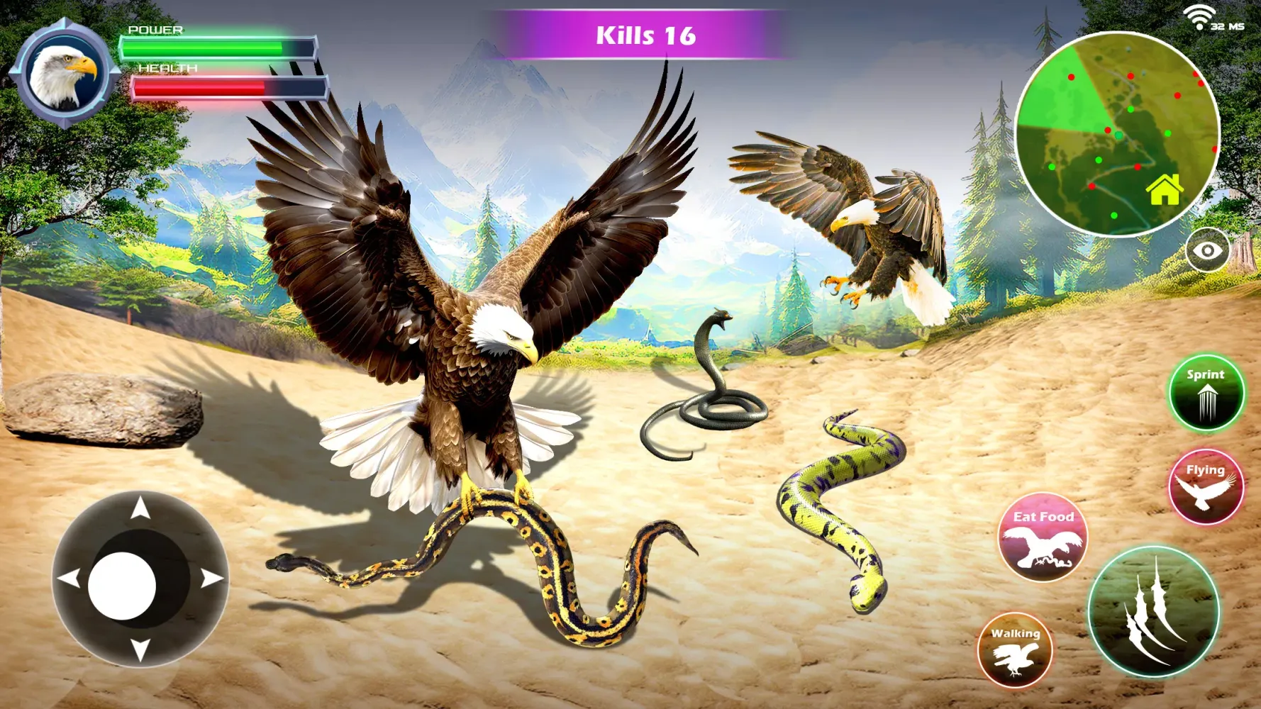 Real Eagle Simulator Bird Sim سکرین شاٹس