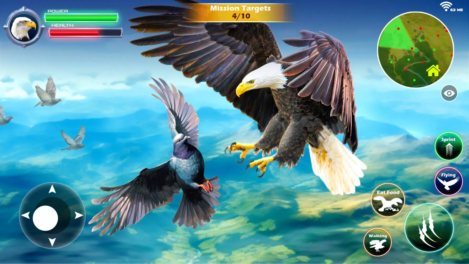 Real Eagle Simulator Bird Sim سکرین شاٹس