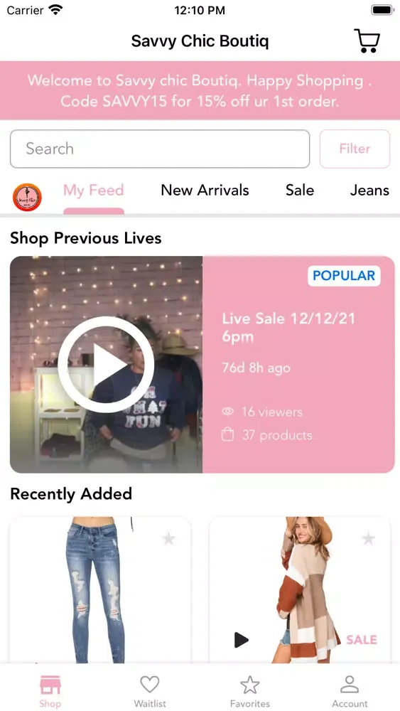 Capturas de pantalla de Savvy Chic Boutiq