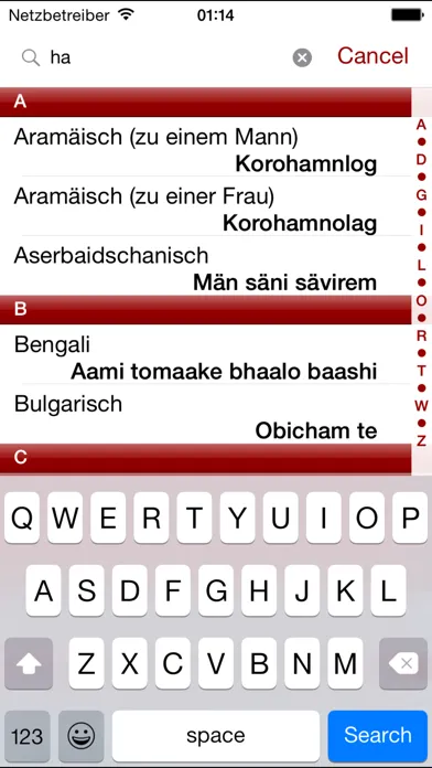 Capturas de tela do I love you - in many languages