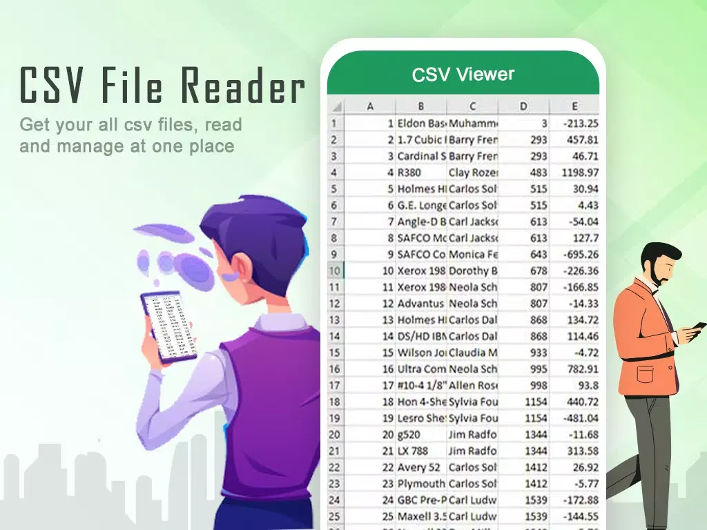 CSV File Reader & CSV Viewer स्क्रीनशॉट