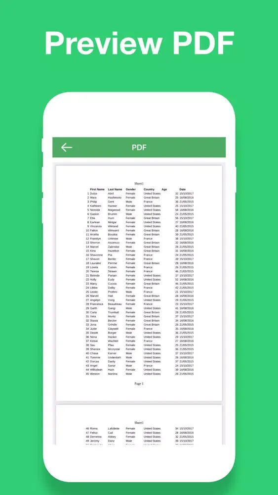Capturas de pantalla de Convert CSV To PDF