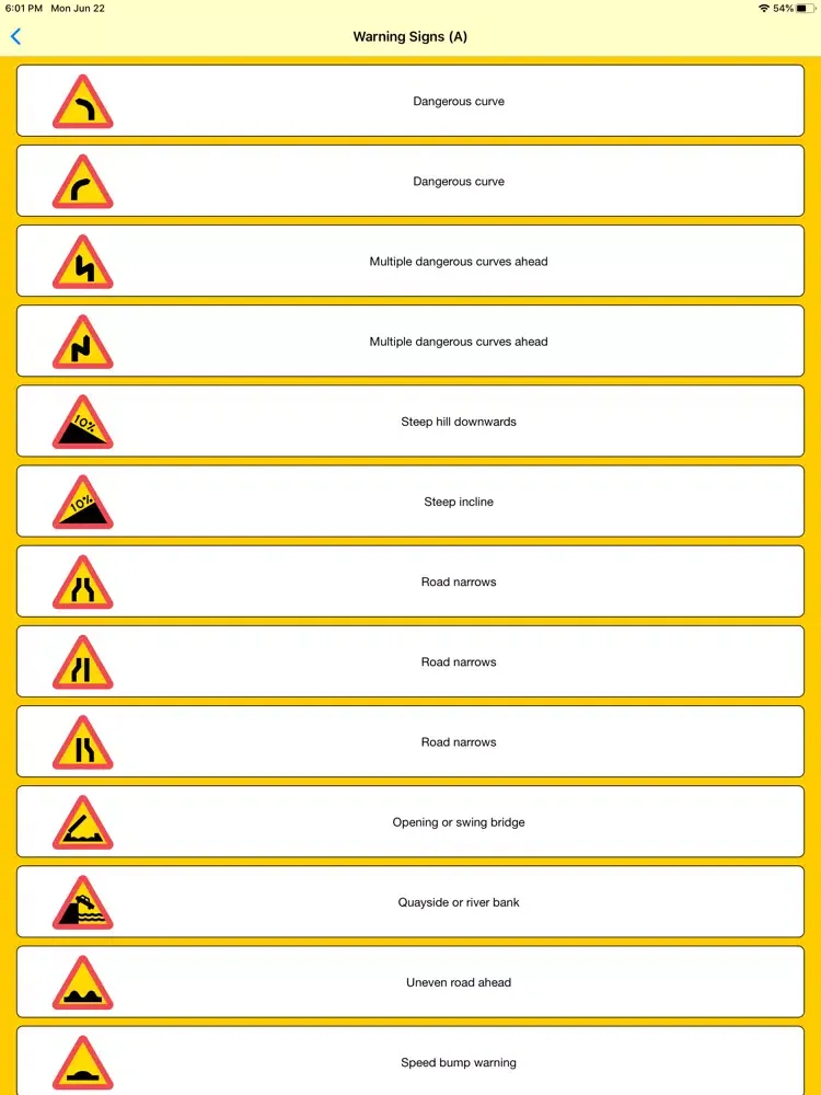 Swedish RoadSigns - Lite iPad  스크린샷