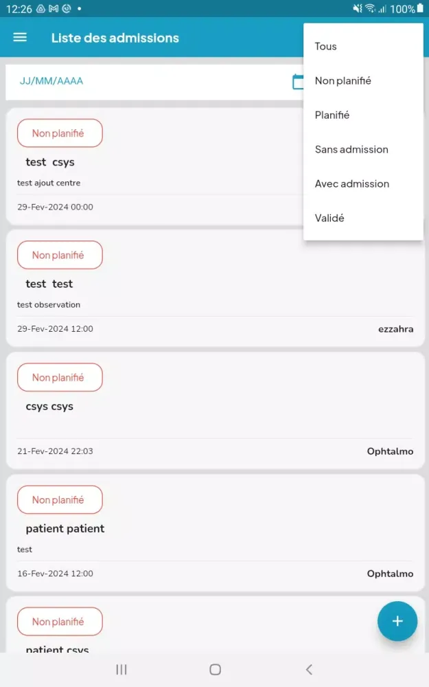 Clinisys Demande d'admission应用截图