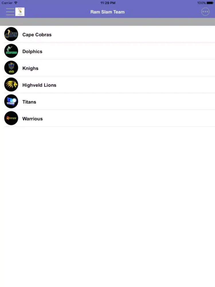 Ảnh chụp màn hình của CSA T20 Schedule,Live Score,Results iPad 