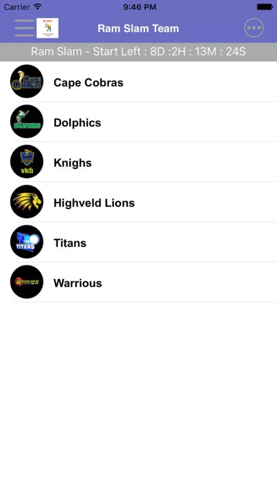 Ảnh chụp màn hình của CSA T20 Schedule,Live Score,Results