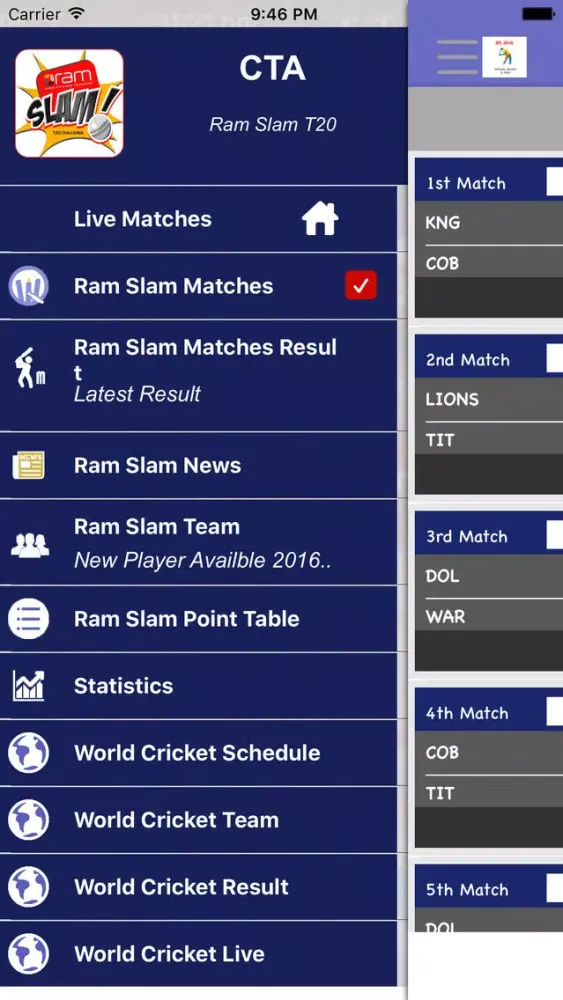 Ảnh chụp màn hình của CSA T20 Schedule,Live Score,Results