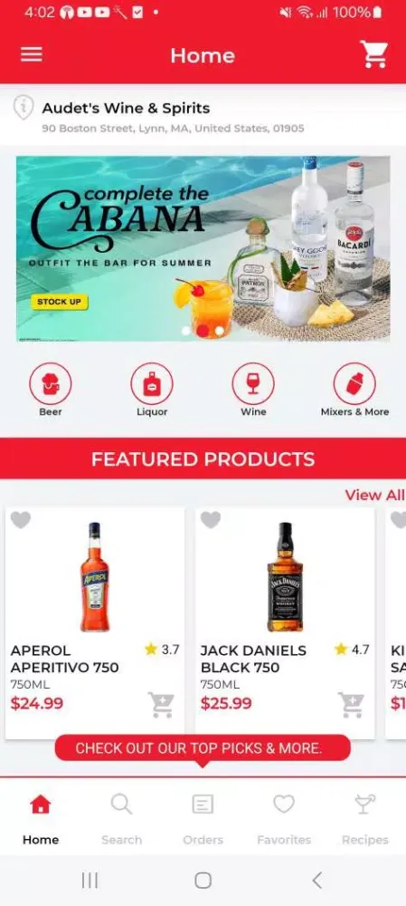 Скриншоты Audet’s Wine & Spirits