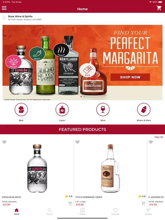 Скриншоты Busa Wine & Spirits Woburn iPad 