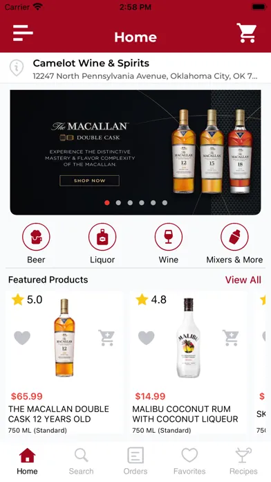 Screenshot di Camelot Square Wine & Spirits