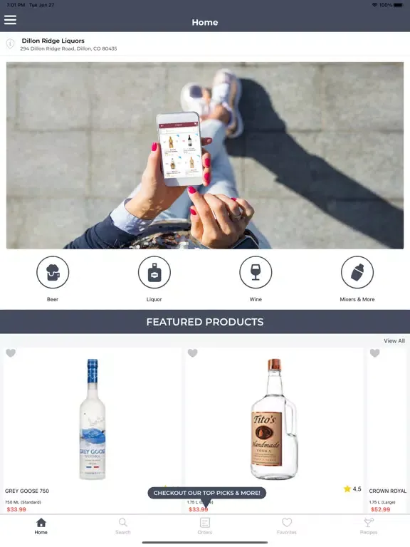 Dillon Ridge Liquors iPad  스크린샷