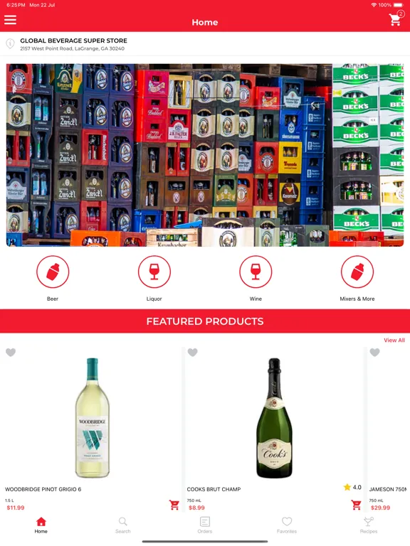 Ảnh chụp màn hình của Global Beverage Super Store iPad 