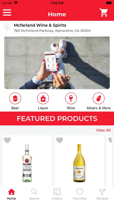 Capturas de tela do McFarland Wine & Spirits