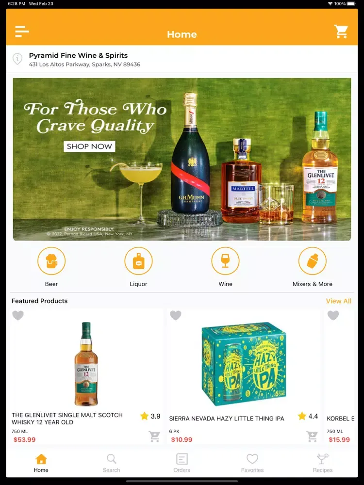 صور Pyramid Fine Wine & Spirits iPad 