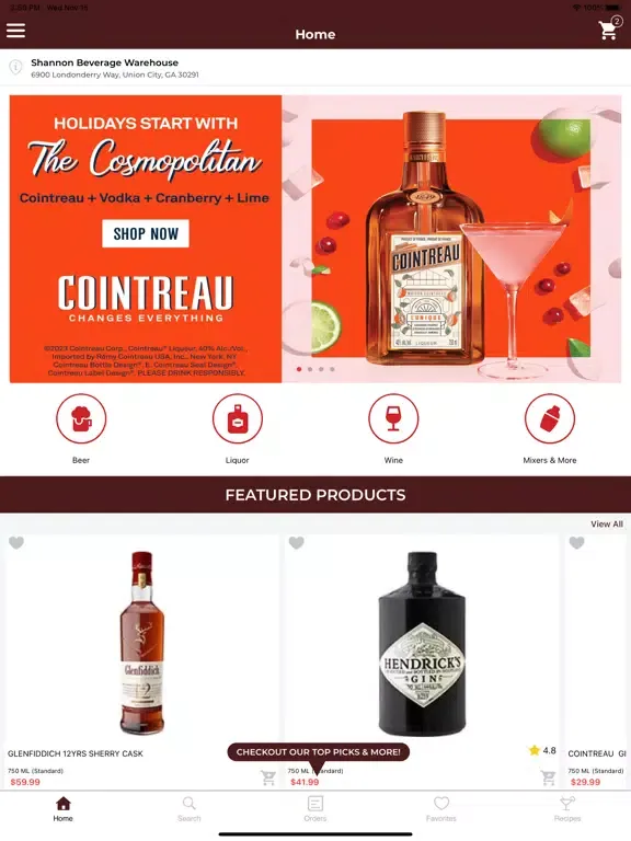 ภาพหน้าจอของ Shannon Beverage Warehouse GA iPad 