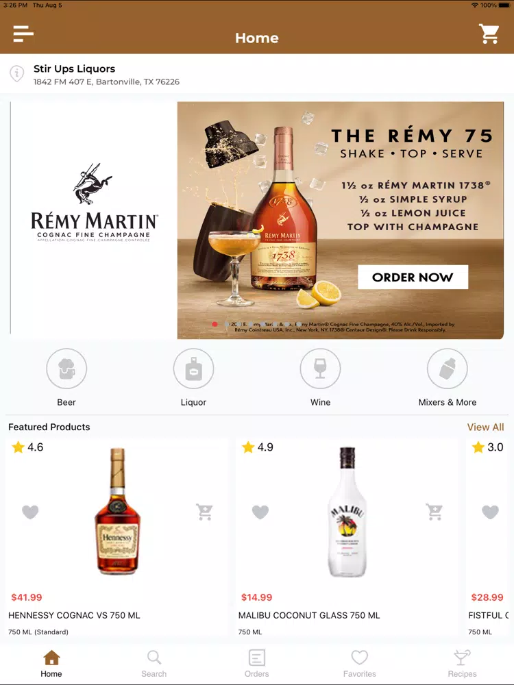 Zrzuty ekranu Stir Ups Liquors iPad 