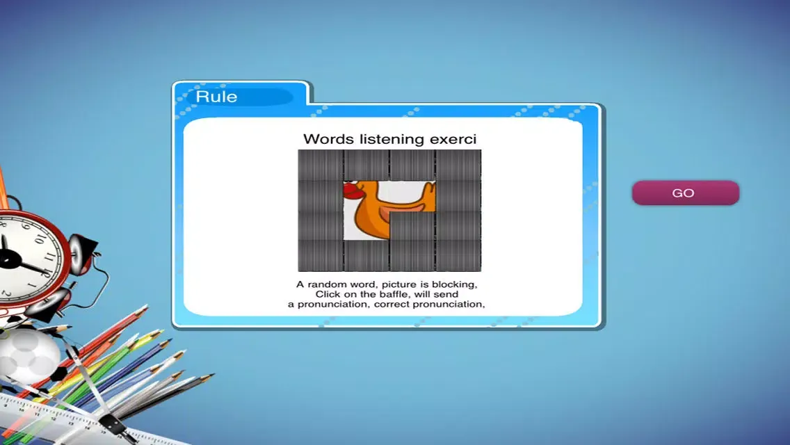 Tangkapan skrin Children's English listening training