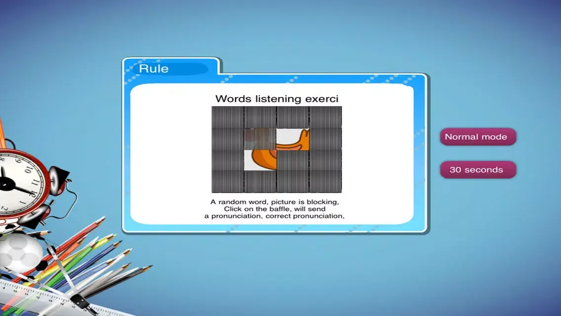 Tangkapan skrin Children's English listening training