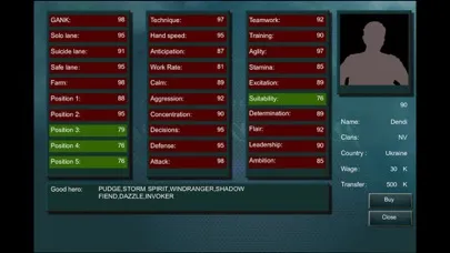 Tangkapan layar manager of dota