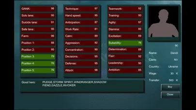 Tangkapan layar manager of dota