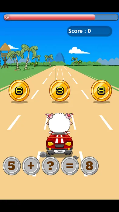 Ảnh chụp màn hình của Kindergarten  123 practice-Math car